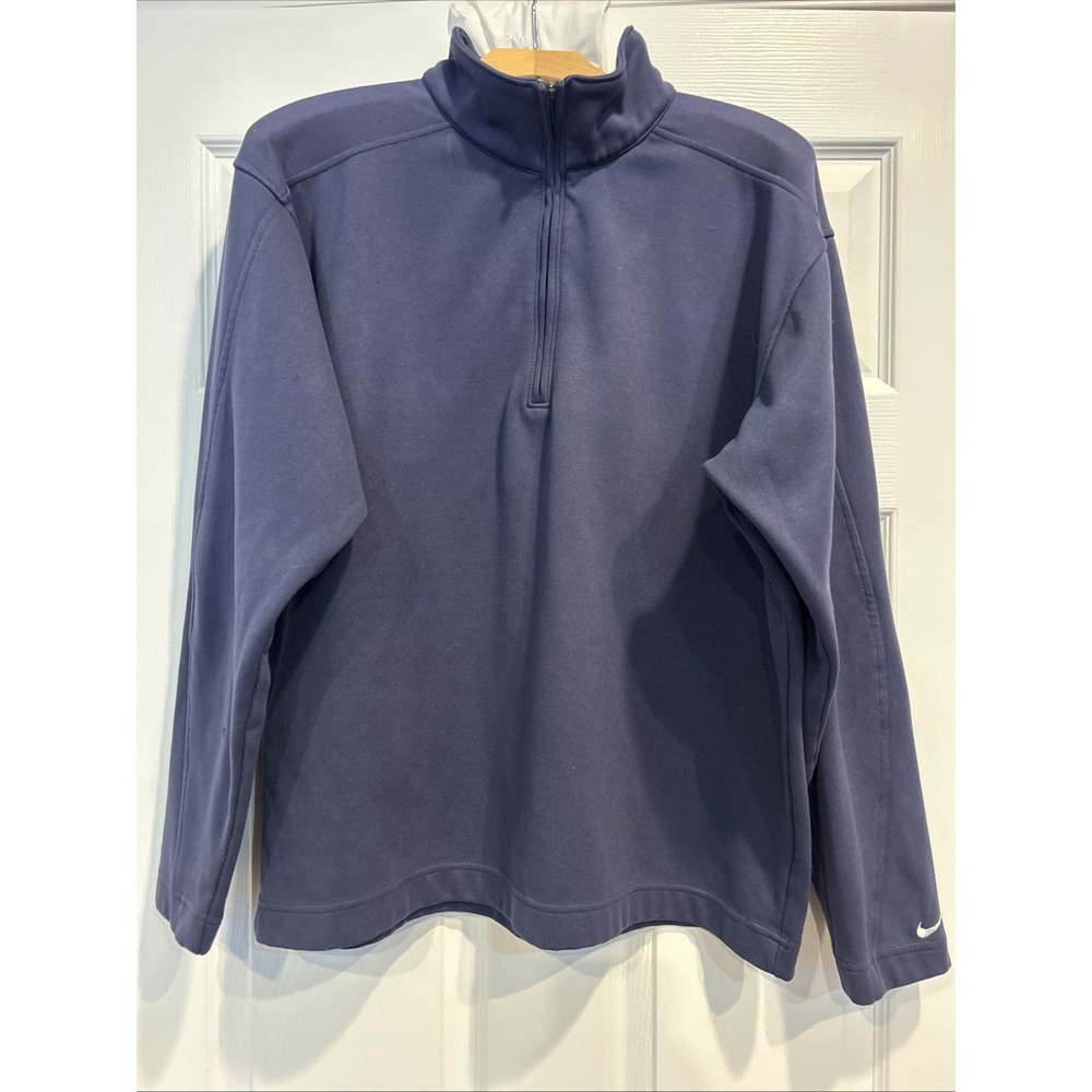 Men's Nike Golf‎ Dri Fit 1/2 Zip Jacket- Navy Blue/ Large